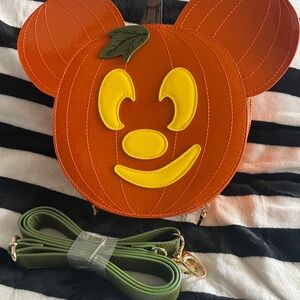 Mickey Pumpkin Face Crossbody Bag